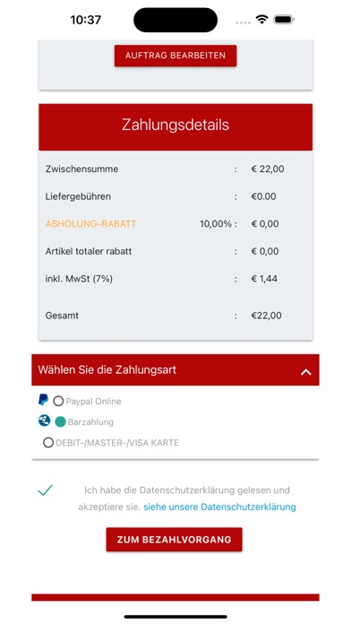 Pizzeria Cucci Screenshot