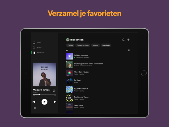 Spotify: Muziek en podcasts iPad app afbeelding 6