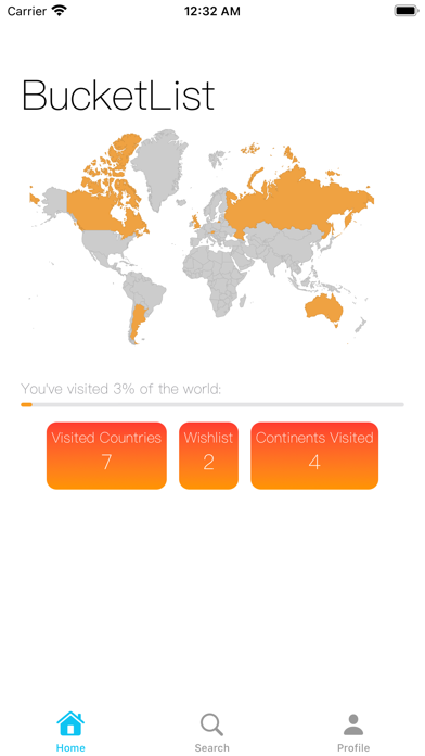 BucketList: Country Tracker Screenshot