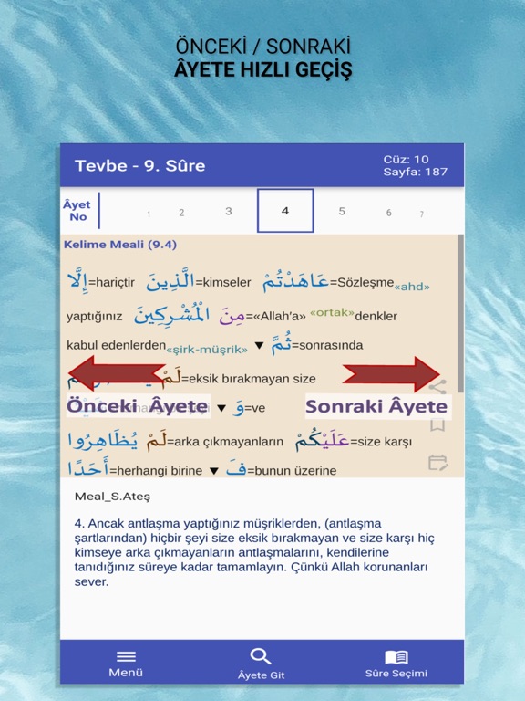 Metodik Kur'ân Kelime Meâli iPad screenshot 2 - Reference app