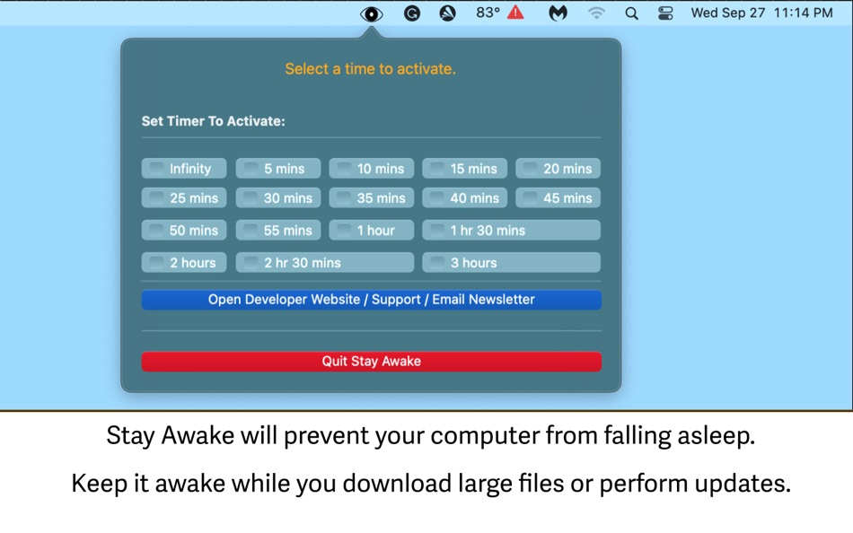 Stay Awake - Prevent Sleep - 1.2 - (macOS)