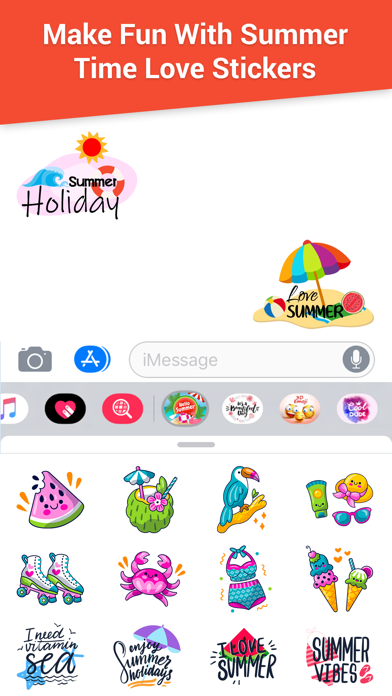Screenshot #8 for Summer Time Love Emojis