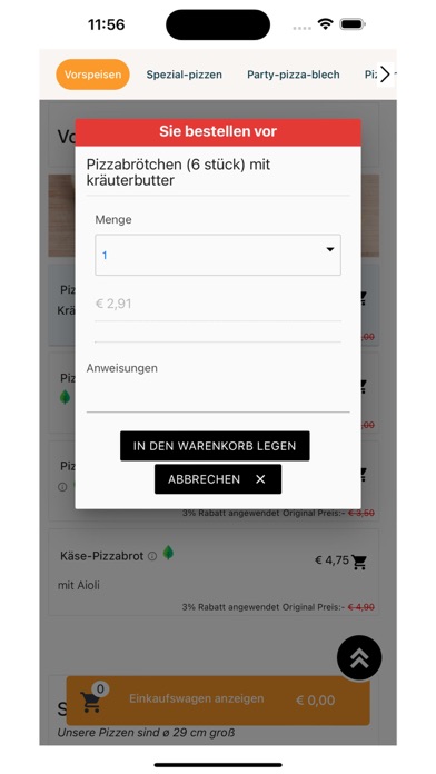 Pizza Express Ittenbach Screenshot