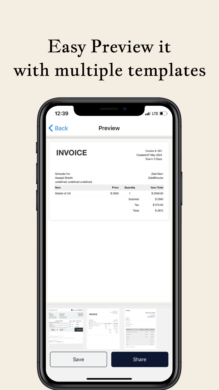 IR Simple Invoice Maker