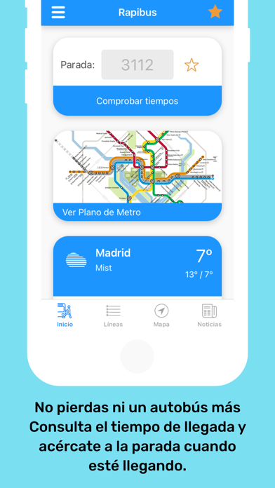 Rapibus Madrid - Next bus Screenshot