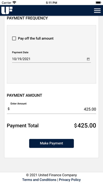 United Finance Screenshot