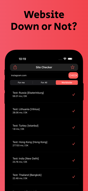 ‎Site Checker: Down Detector Screenshot