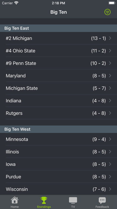 Illinois Football Schedules Screenshot