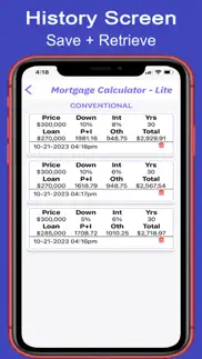 mortgage calculator-lite iphone screenshot 2