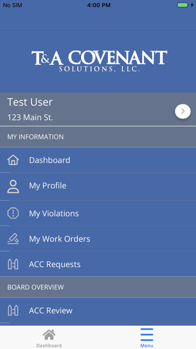 My TACS Screenshot