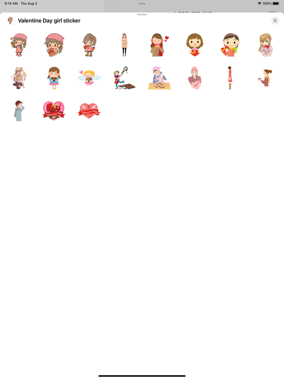 Screenshot #4 pour Valentine Day girl sticker