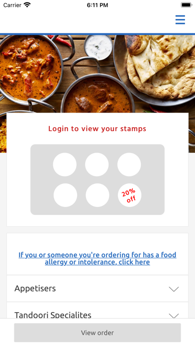 Gate of India Restaurant, Screenshot