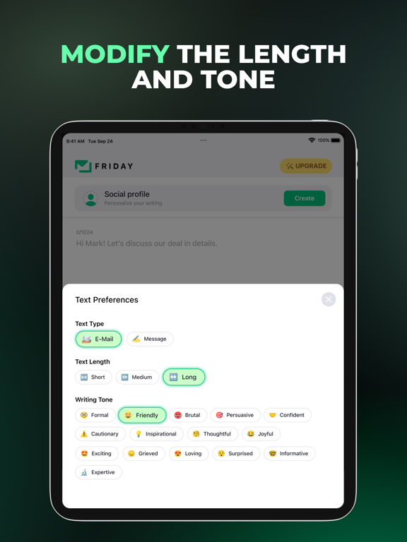 Friday: AI E-mail Writer screenshot 3