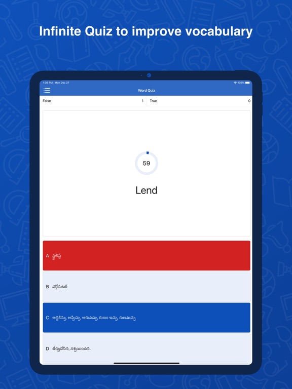 Telugu Dictionary : Translator iPad screenshot 5 - Book app