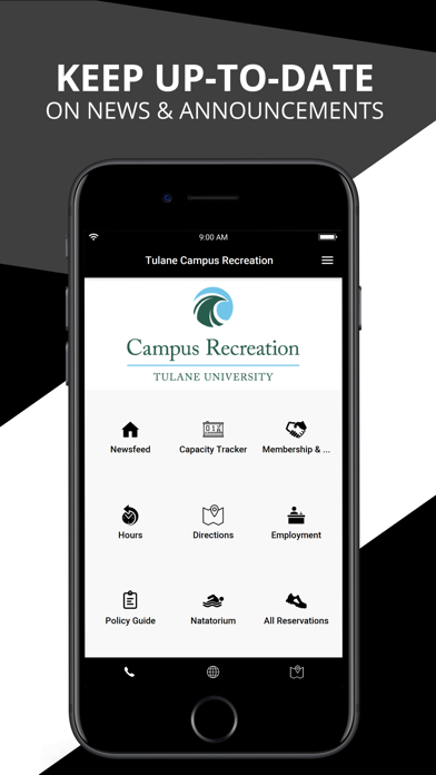 Tulane Campus Recreation Screenshot