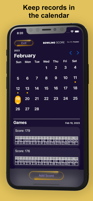 ‎Bowling Score: Ten Pin Tracker Screenshot