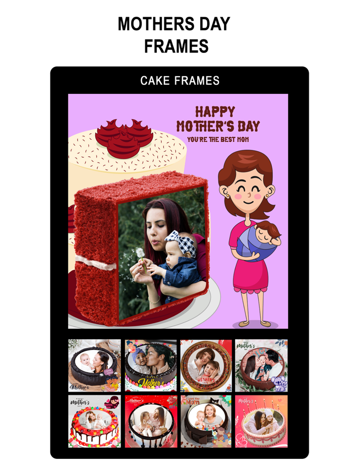 Mothers Day Photo Frames Cake