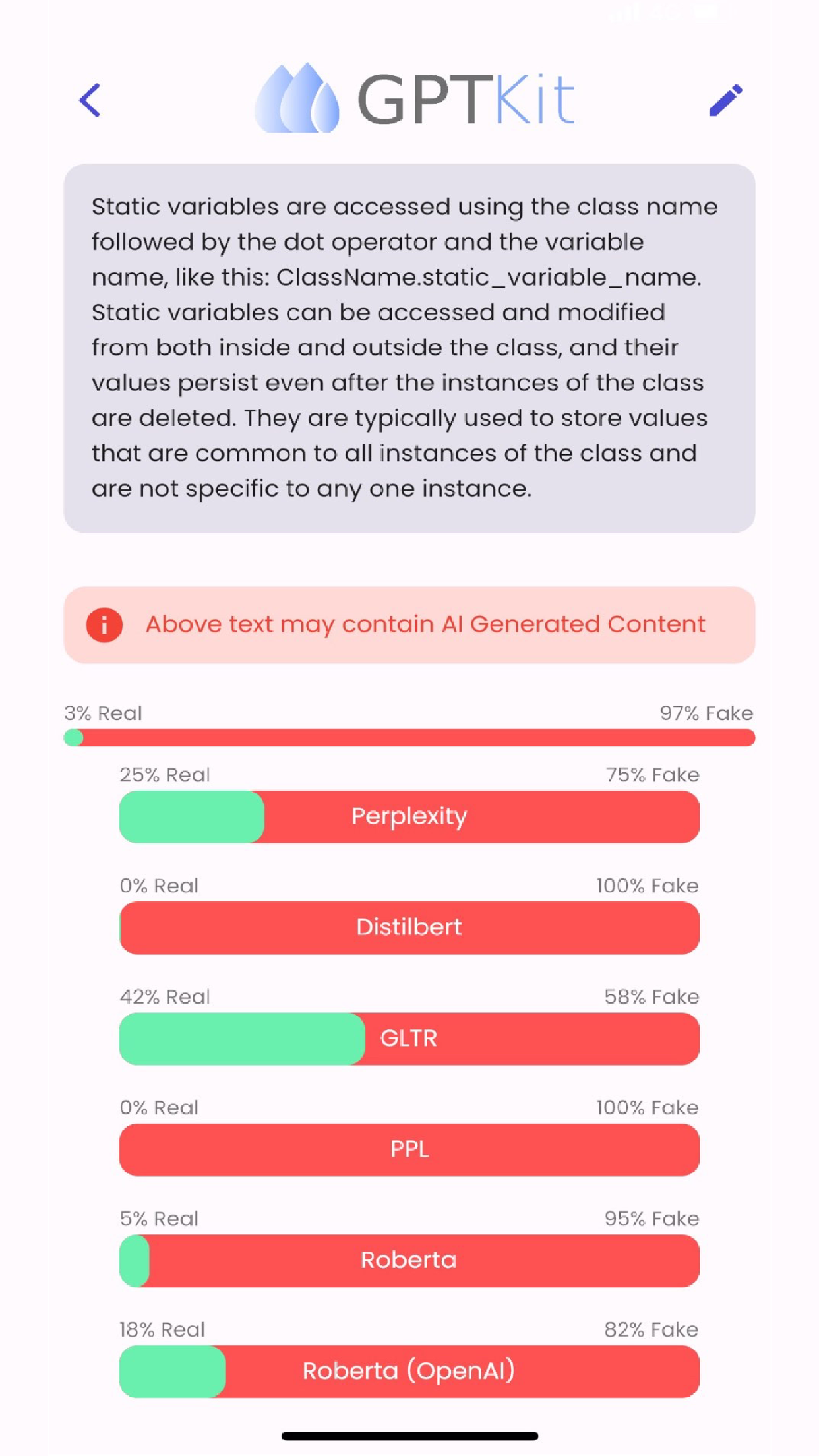 GPTKit - AI Text Detector