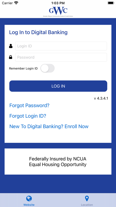 GWCFCU Mobile Banking Screenshot