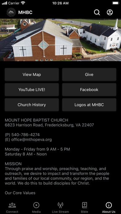 Mount Hope Baptist Church Screenshot