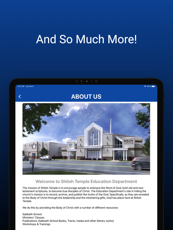 Shiloh Temple Education Dept. iPad screenshot 9 - Education app