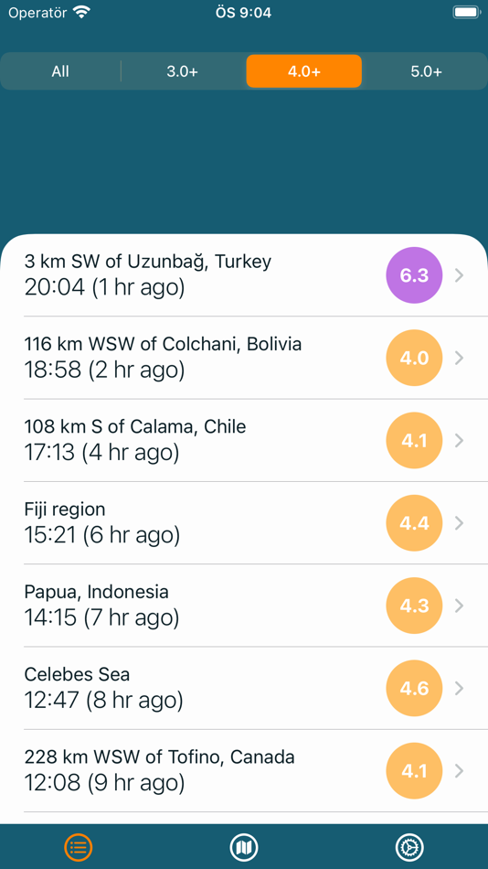 #3. Earthquake xMag (iOS) 由: tamer bayramogullari
