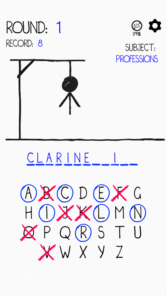 #1. Hangman Word Quest (iOS) 来自: One Up Games Studio