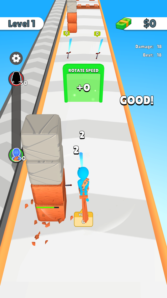 #2. Sword and Spin! (iOS) 由: Rollic Games
