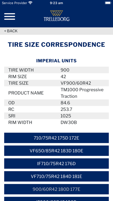 Tire Book North America Screenshot