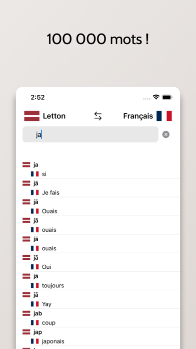 Dictionnaire Letton-Français Screenshot
