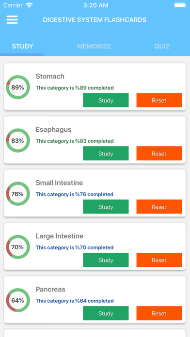 Screenshot #2 pour Digestive System Study Cards
