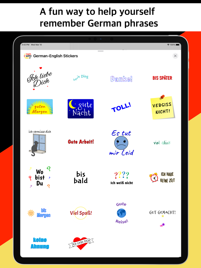German-English Stickers