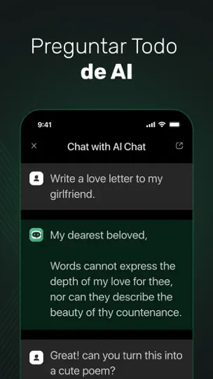 Captura de pantalla de AI Chat-Asistente Chatbot AI en iPhone 2