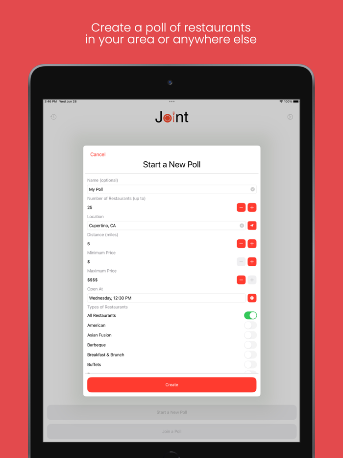 Joint Choose a Restaurant