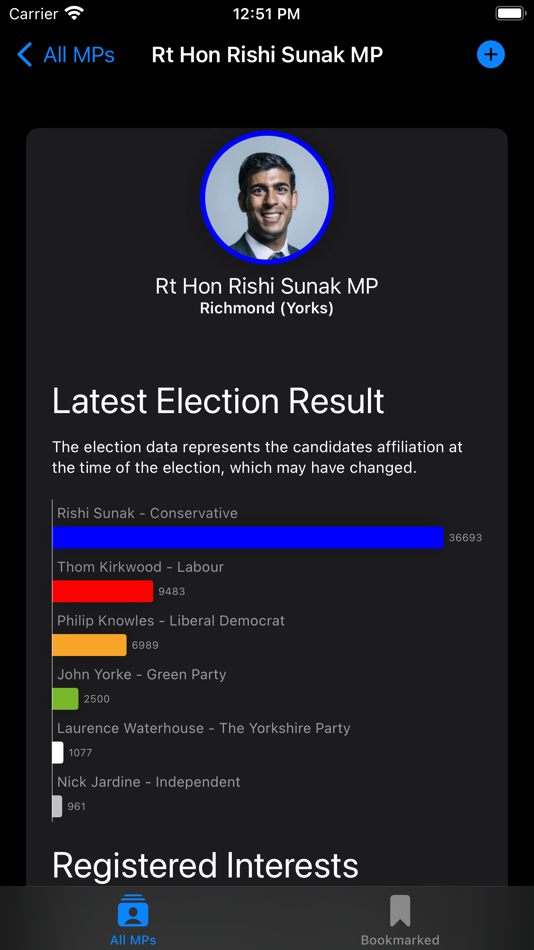 #2. In Common: Info about your MPs (iOS) 由: Matt Mould