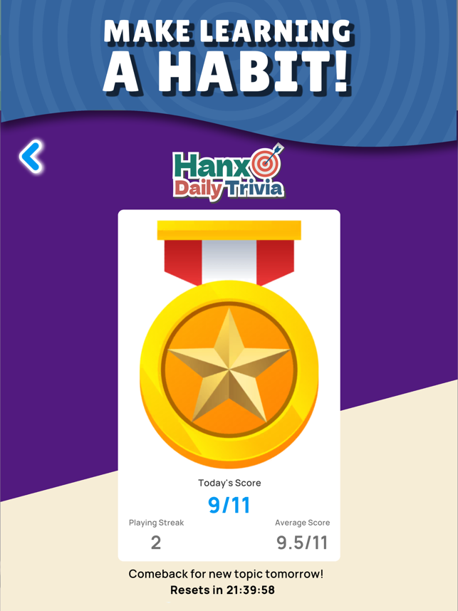 ‎Hanx101 Trivia Screenshot