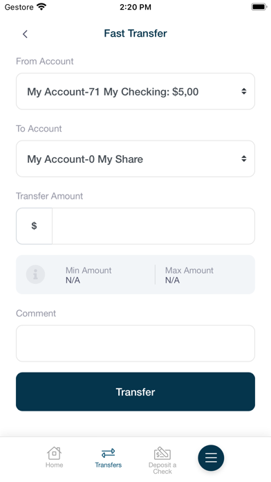 ProFinance FCU Mobile Banking Screenshot