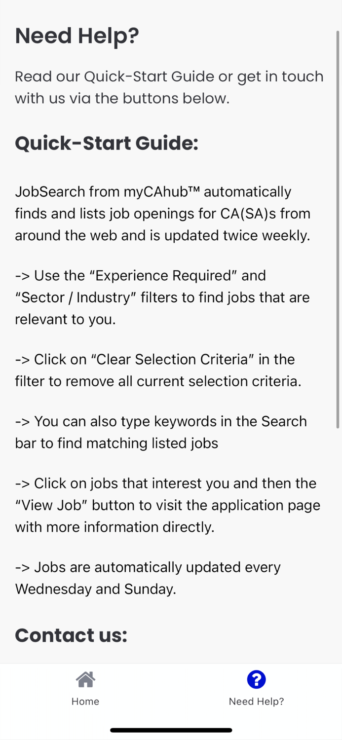 JobSearch from myCAhub™