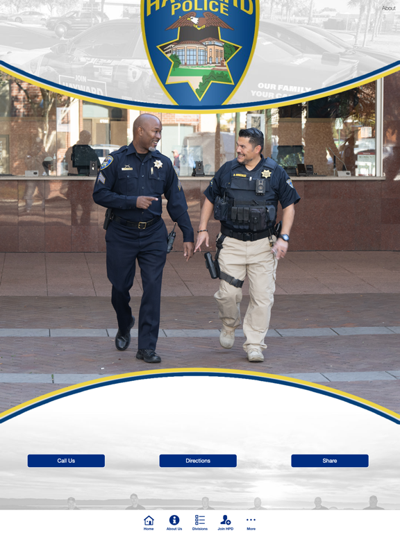 Hayward Police Department iPad screenshot 1 - Business app