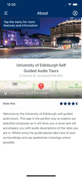 Game screenshot University of Edinburgh Events hack