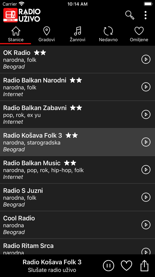 Radio Uzivo Srbija - 1.4.1 - (iOS)