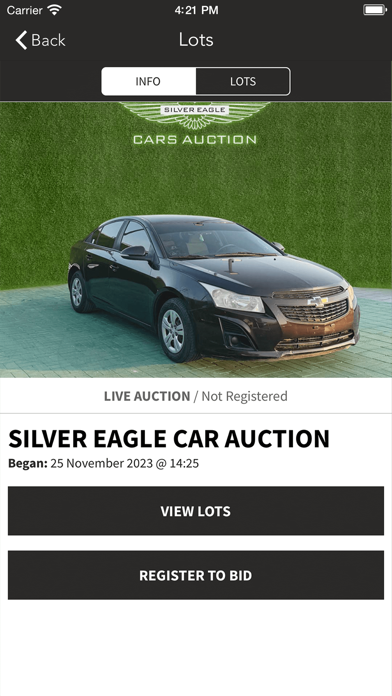 Silver Eagle Auctions Screenshot
