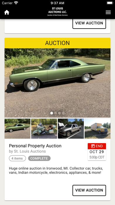 St. Louis Auctions Screenshot