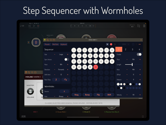 OODA — Portable MIDI Sequencer iPad app afbeelding 1
