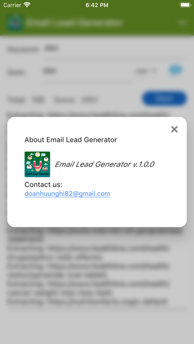 Email Lead Generator Screenshot