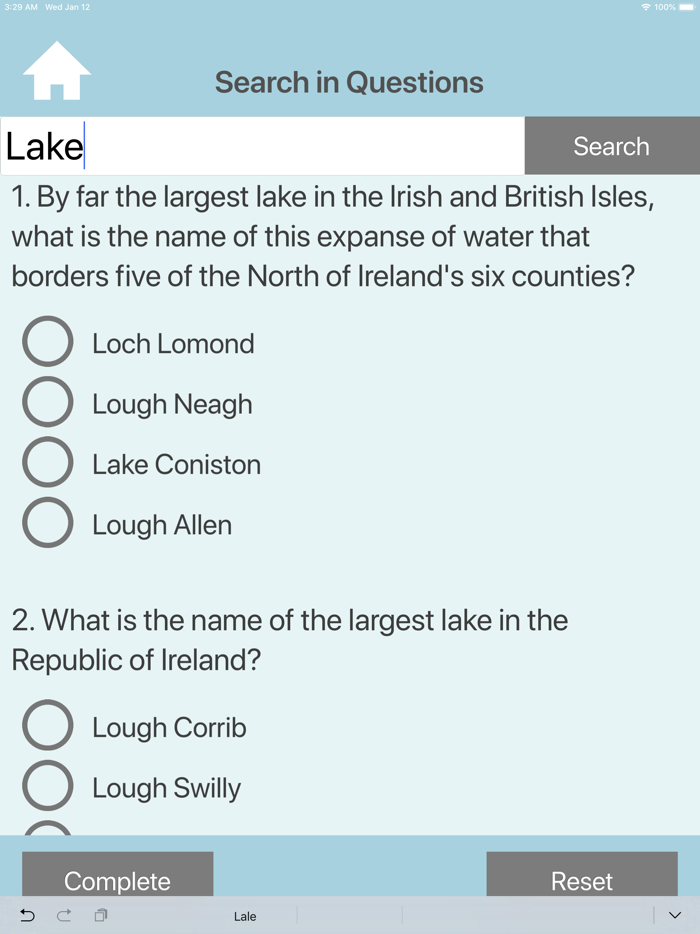 Ireland Geography Quiz