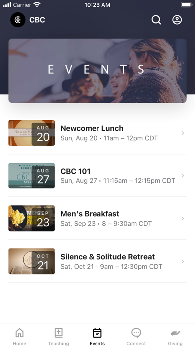 Crossroads Bible Church App Screenshot