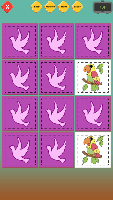 Pictures & Cards Matching Game Screenshot