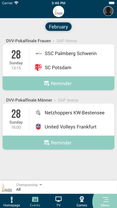 DVV Pokal Screenshot