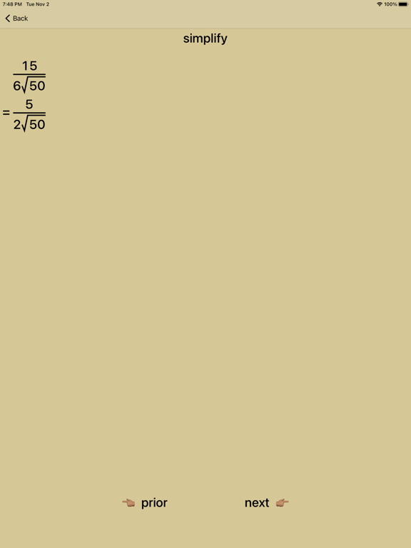 Screenshot #6 pour Eliminate Denominator Radicals